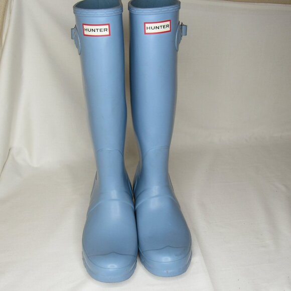 Hunter Matte Blue Original Tall Rain Boot Women's 10 - Picture 2 of 7